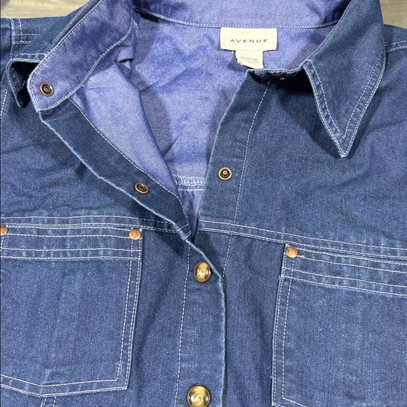 Women’s Avenue Blues Plus Size Jean Dress Size 16 - Picture 3 of 6